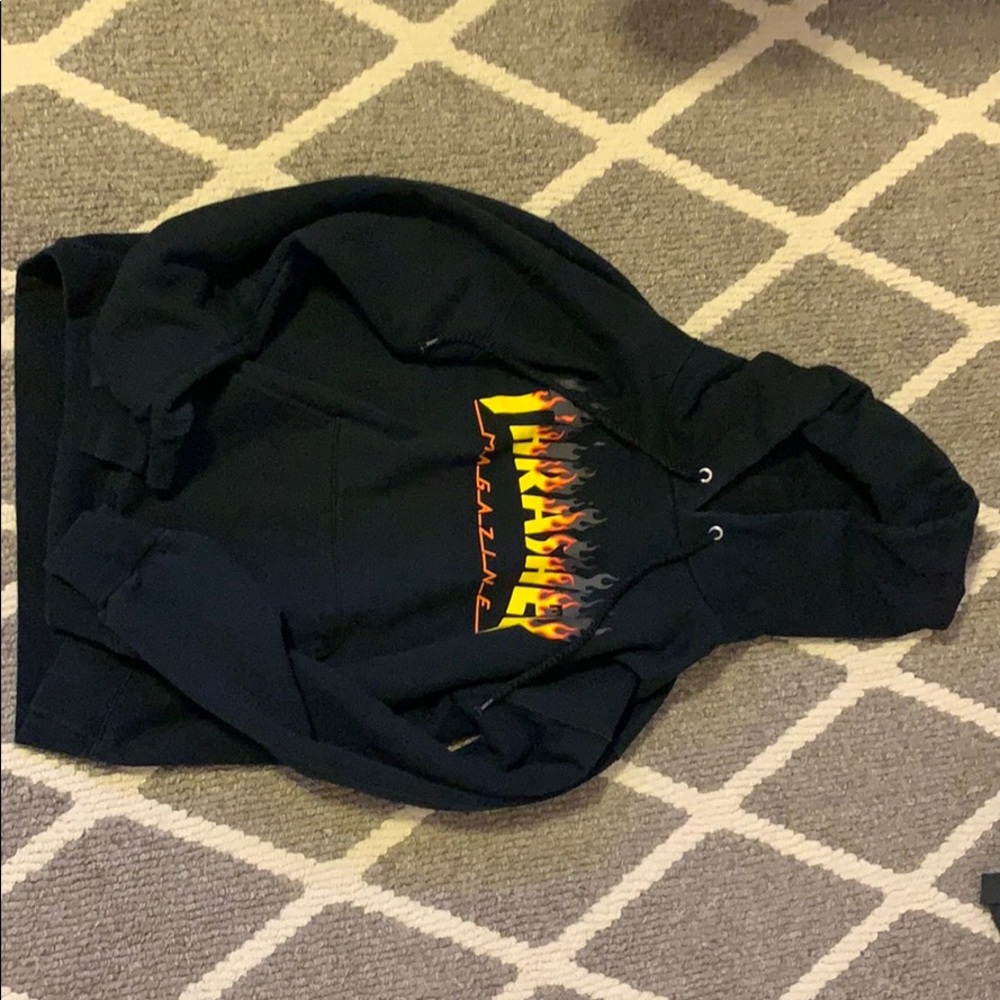 Trasher BBQ Flame Black Hoodie
